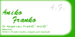 aniko franko business card